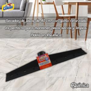 Secador de pisos "El Coloso" de goma reforzada (40 cm)